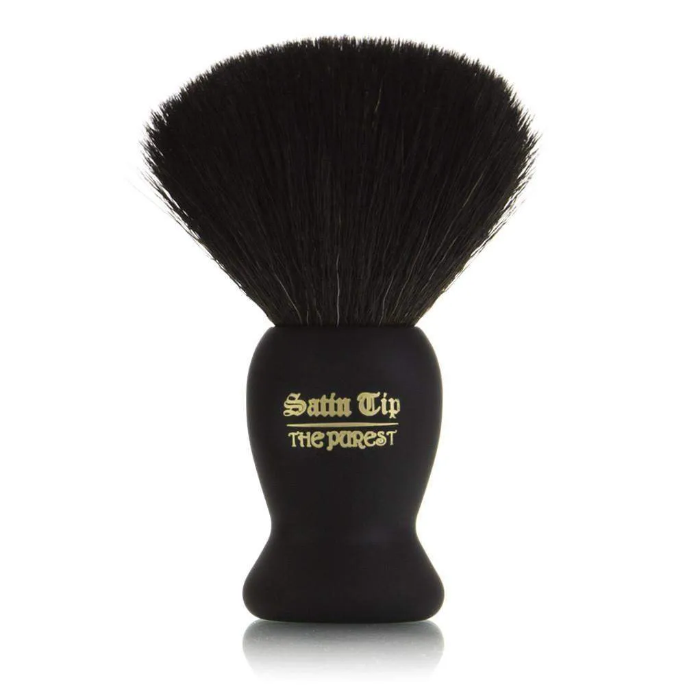 Smolder Soap and Satin Tip - The Purest Black Shave Brush Combo