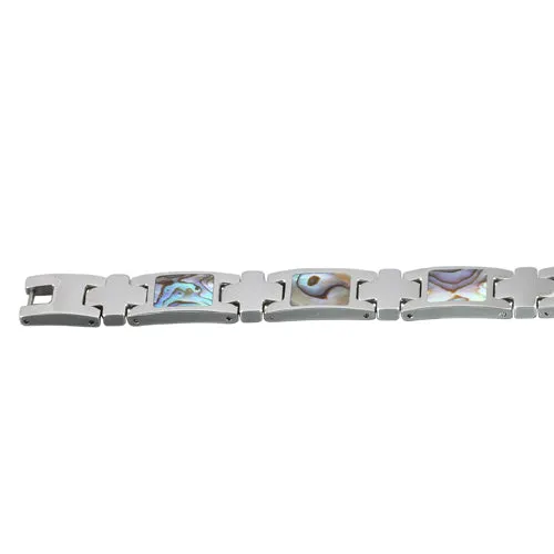 Stainless Steel Abalone Inlay Bracelet