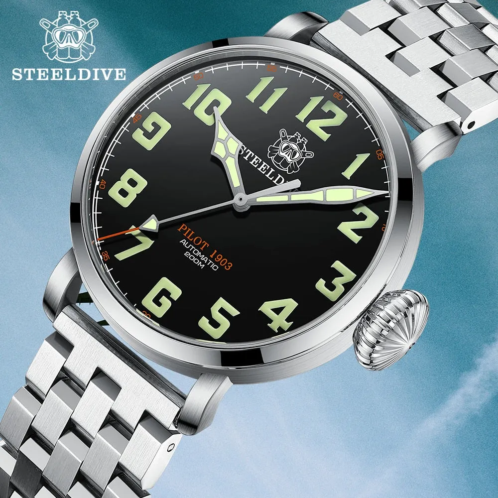 STEELDIVE SD1903 Big Pilot Watch