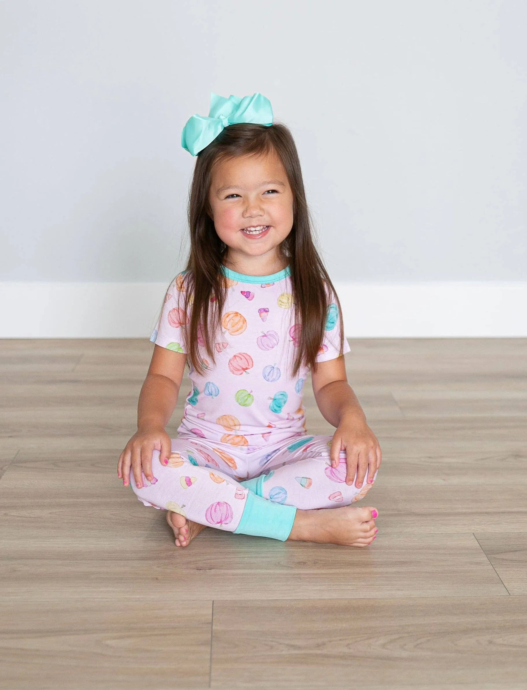 Sweet Bay Clothing - Pink Pumpkin Two Piece Pajama Set