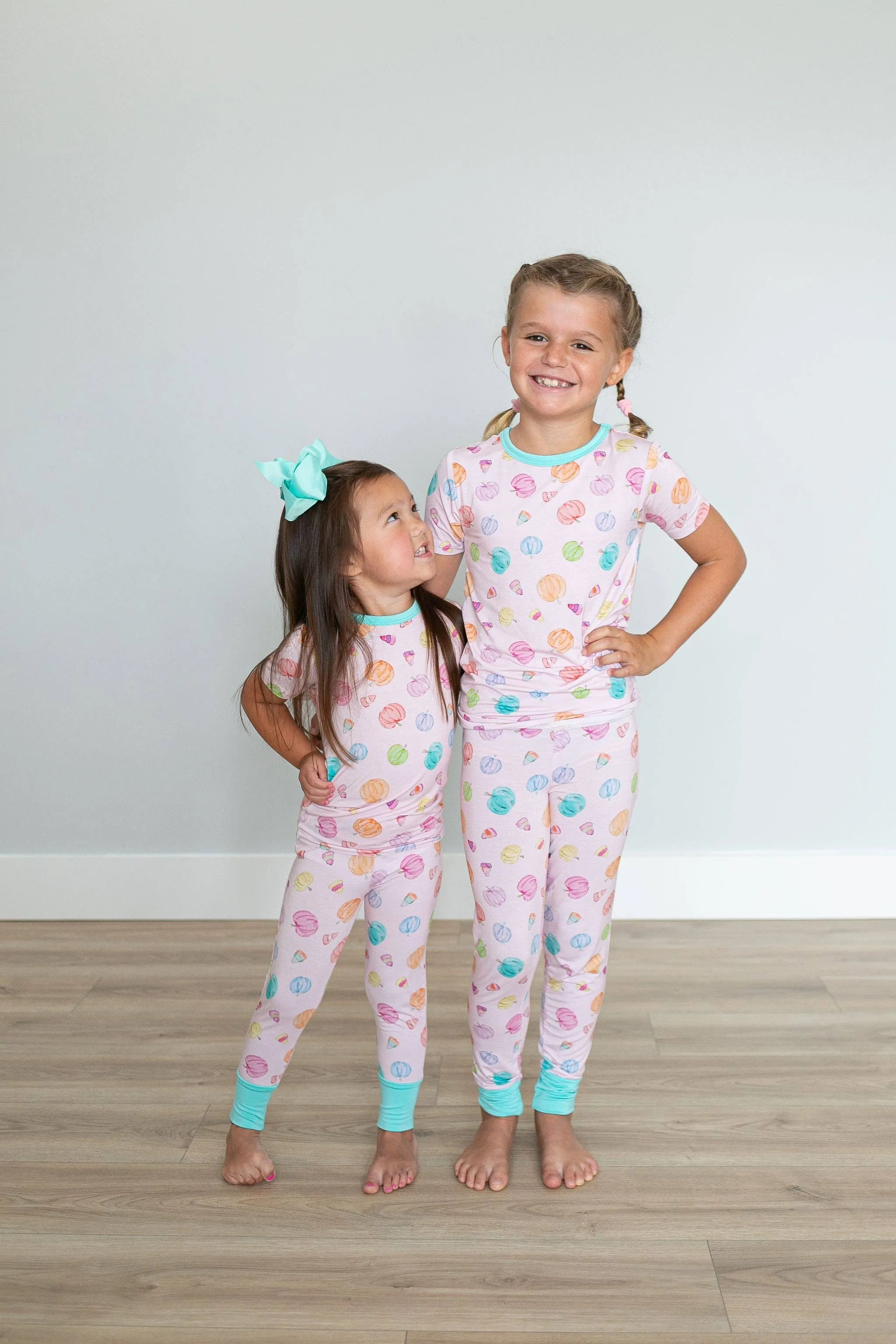 Sweet Bay Clothing - Pink Pumpkin Two Piece Pajama Set