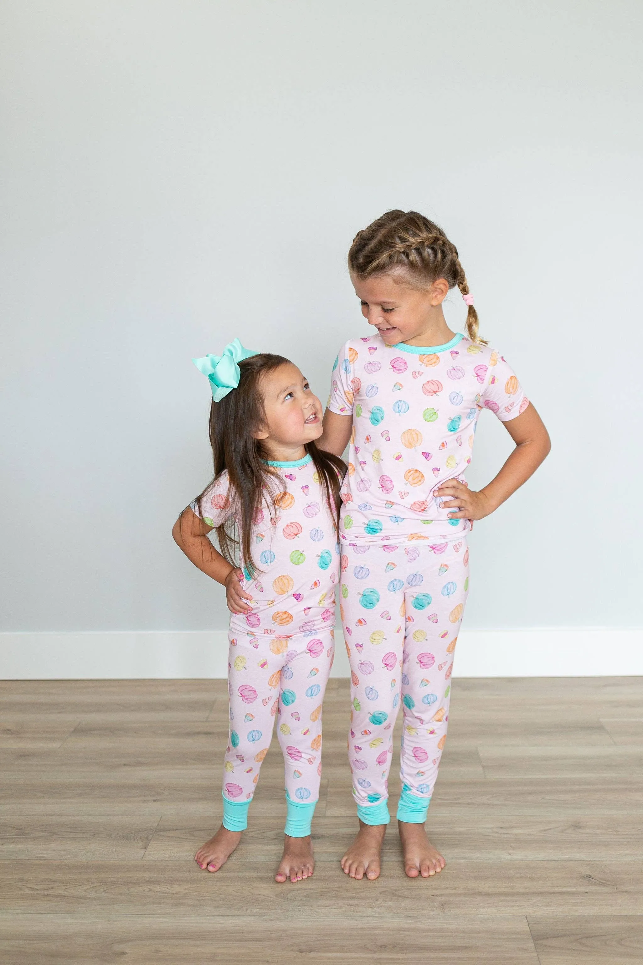 Sweet Bay Clothing - Pink Pumpkin Two Piece Pajama Set