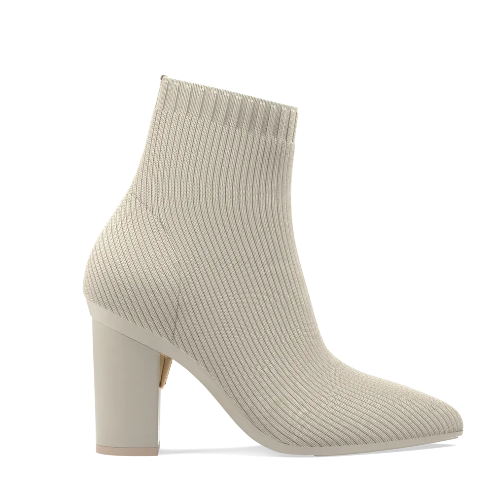 The Bootie Bone Knit   Block Heel Kit 4 Bone