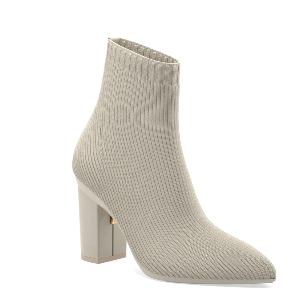 The Bootie Bone Knit   Block Heel Kit 4 Bone