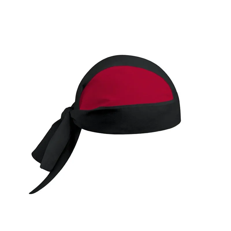 Two-Tone Black and Red Chef Bandana - MANELLI