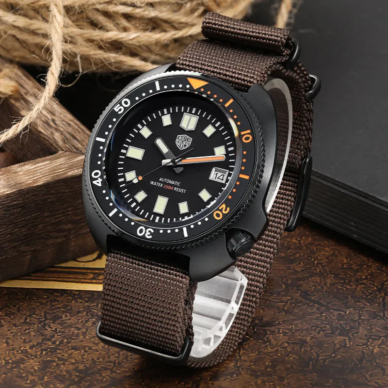 Watchdives PVD WD6105 Turtle Diver Watch