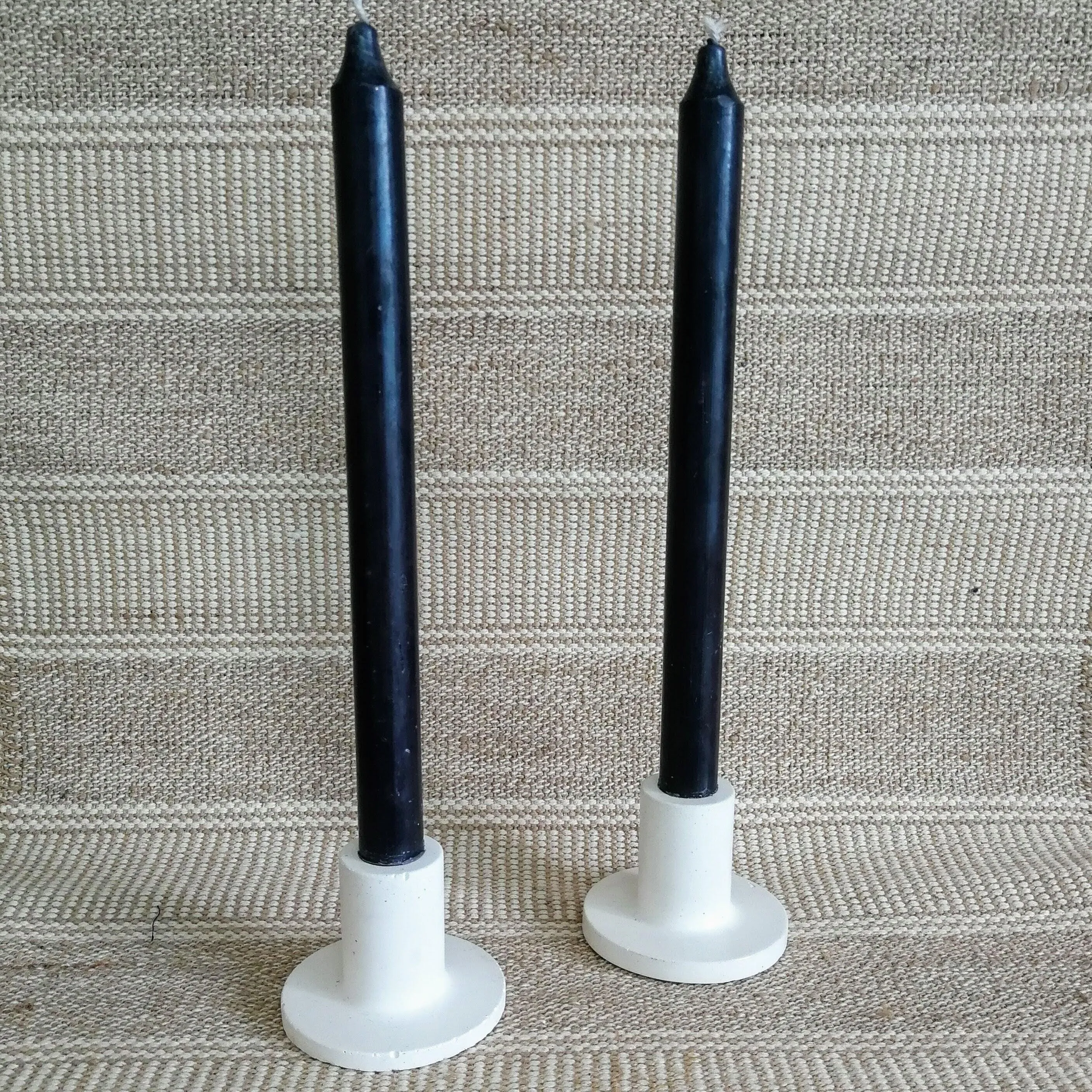 White Candle Holder Set