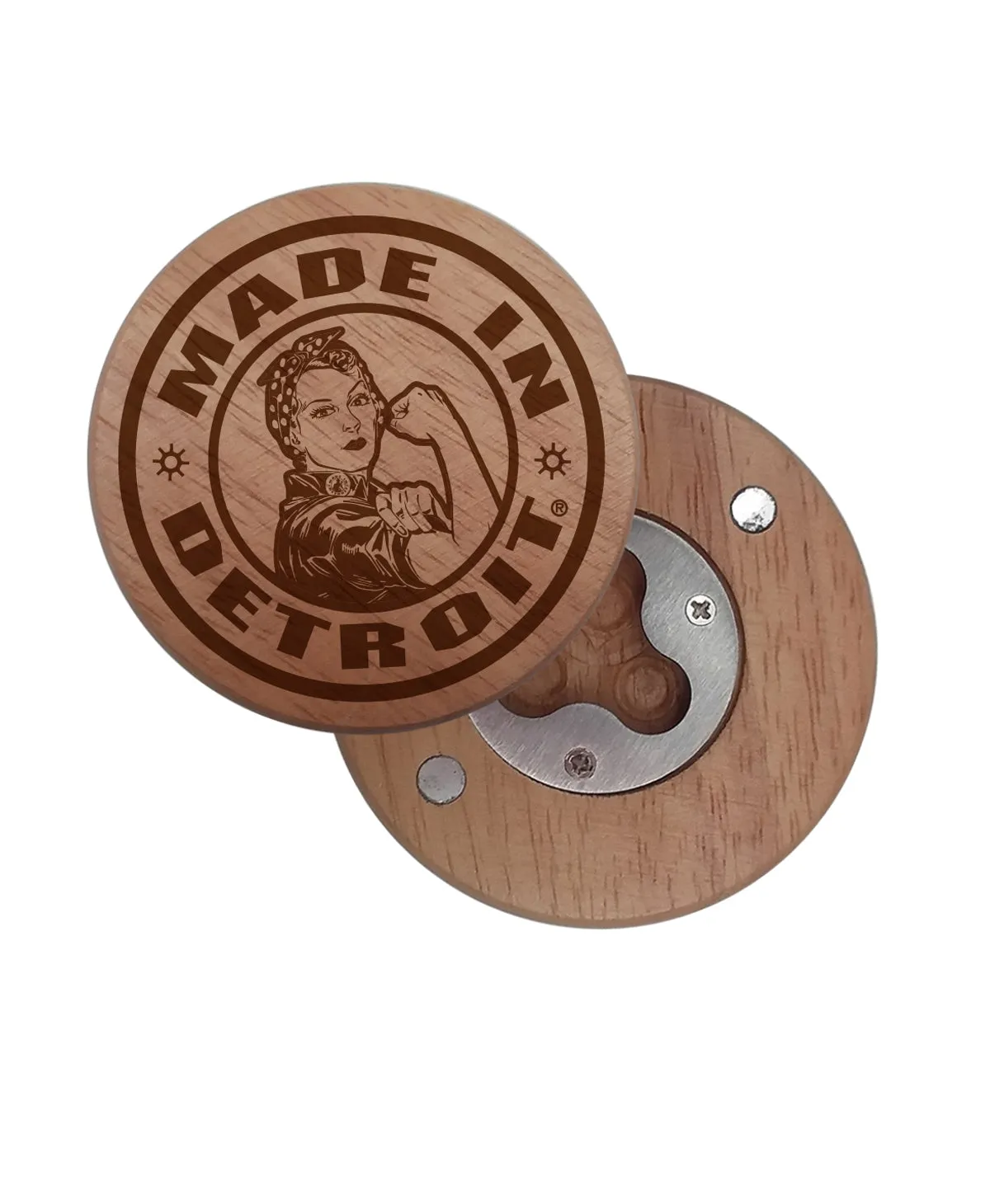 Wood Bottle Opener Magnets