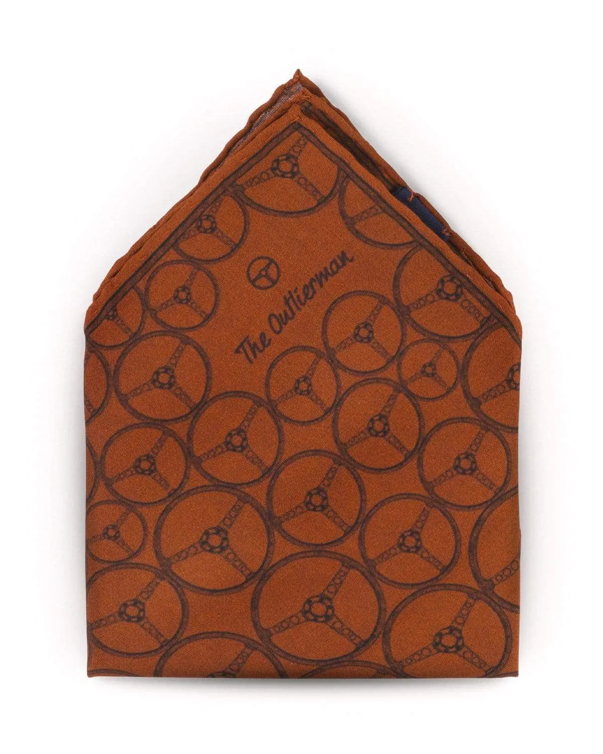 WORLD BEATER - Silk Pocket Square - Chocolate