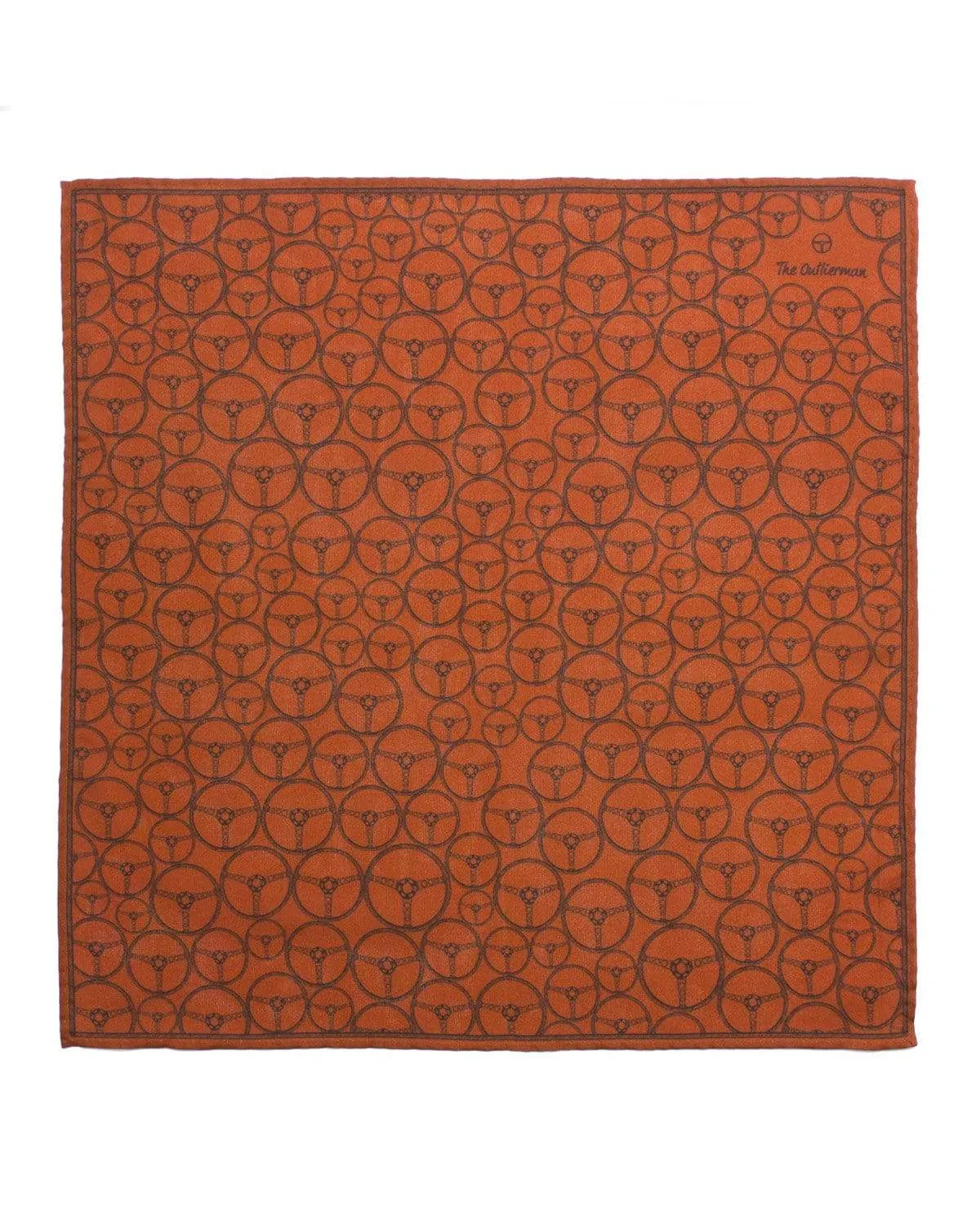 WORLD BEATER - Silk Pocket Square - Chocolate