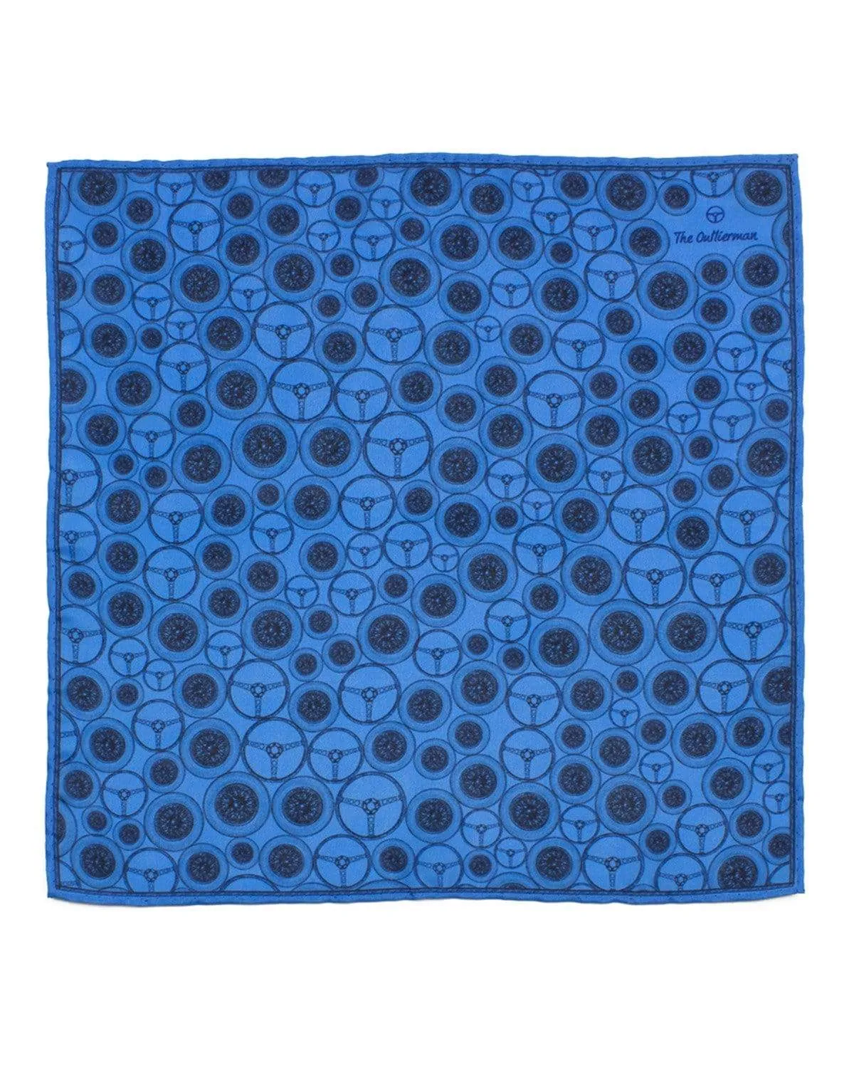 WORLD BEATER - Silk Pocket Square - Sky Blue