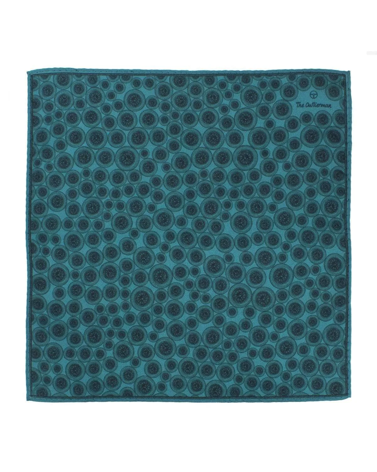 WORLD BEATER - Silk Pocket Square - Teal Blue