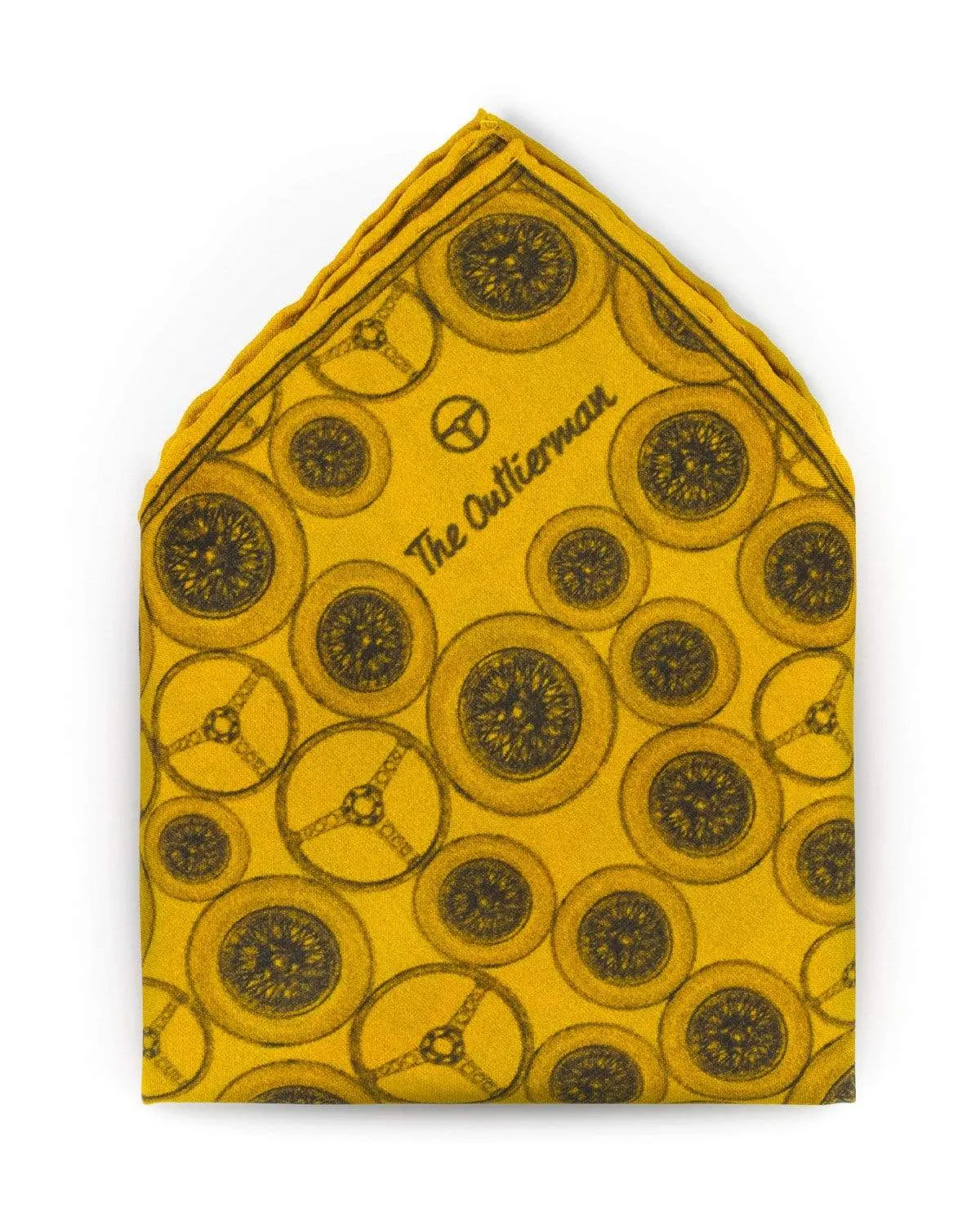 WORLD BEATER - Silk Pocket Square - Yellow