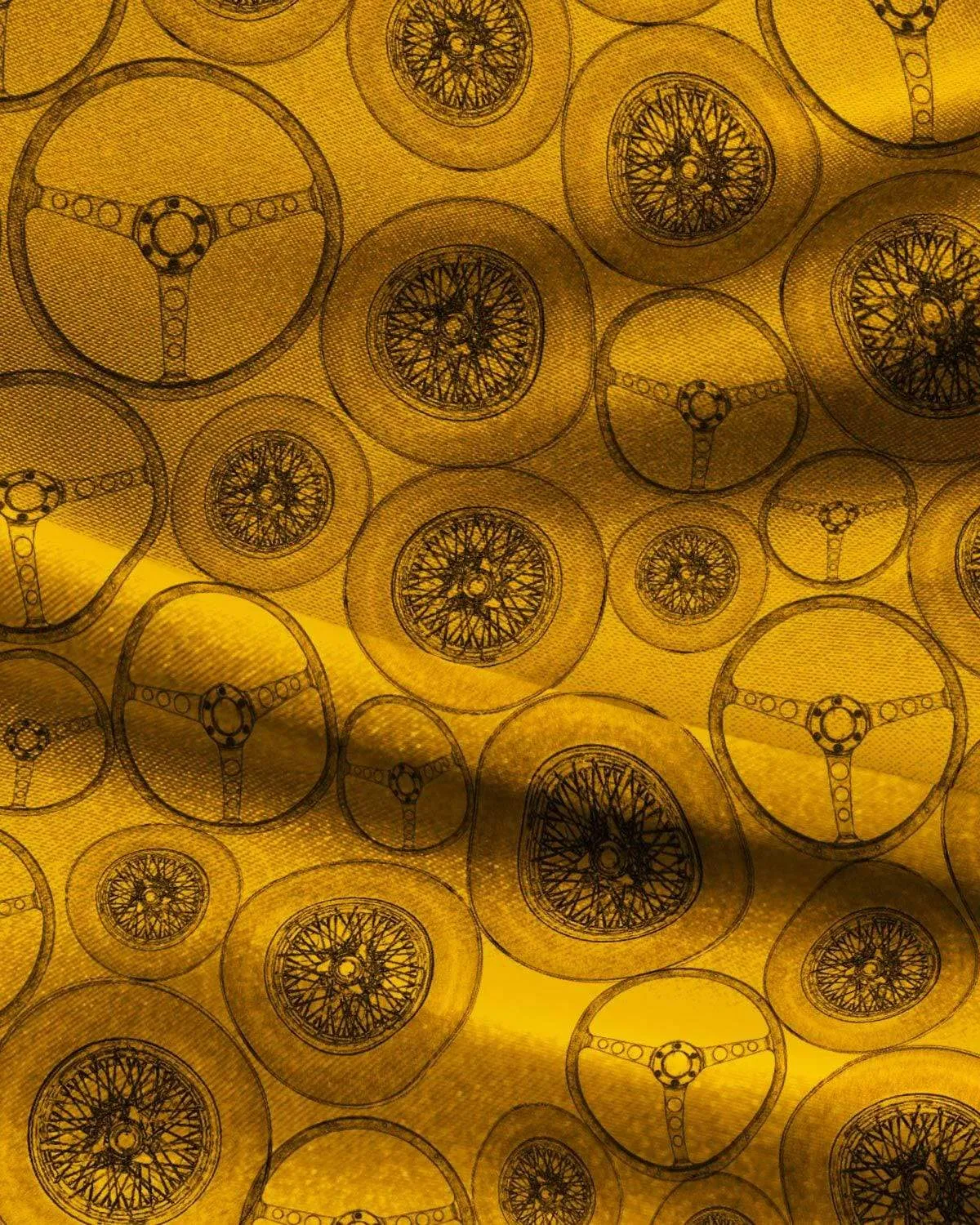 WORLD BEATER - Silk Pocket Square - Yellow