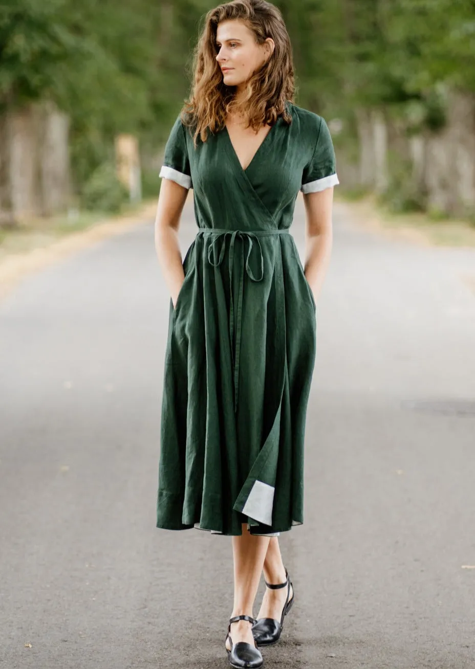 Wrap Dress, Short Sleeve